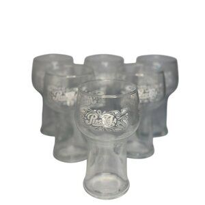Vintage Pepsi-Cola Etched Drinking Glasses 6" Retro Pop Soda Tumblers Set of 6